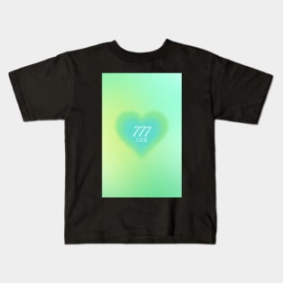 Angel Number 777 Heart Aura Kids T-Shirt